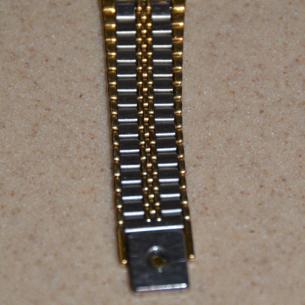 Vintage Estate Mayors Sapphire Crystal Datejust Swiss Movement Gold Band Watch — image 5 of 8